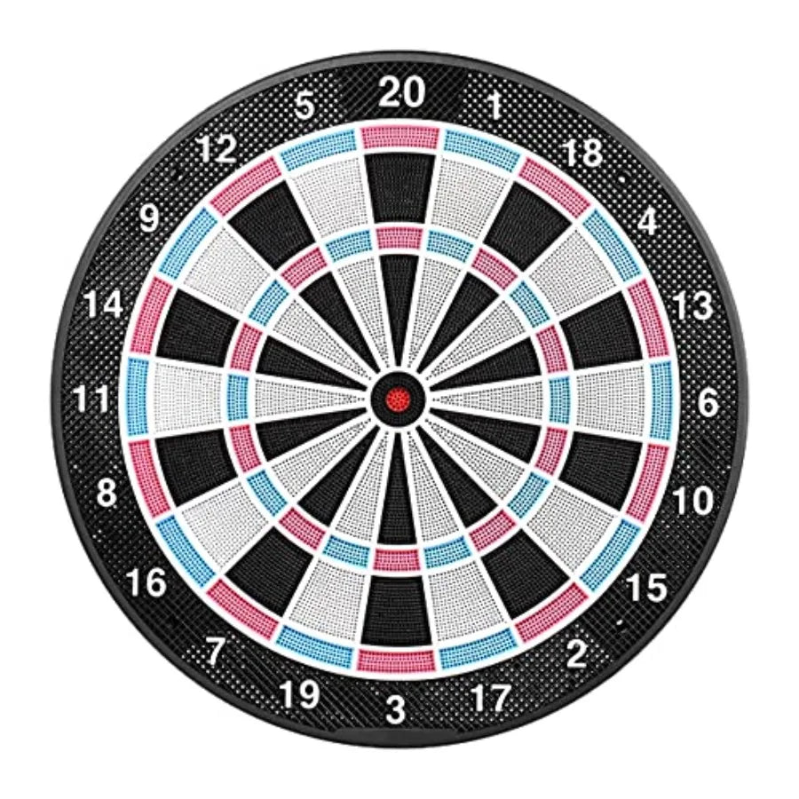 18Inch No Electronic Dart Board for Soft Tip Darts Set with Classic Style Includes 6 Pcs Plastic Darts with Extra Soft Tips Pin