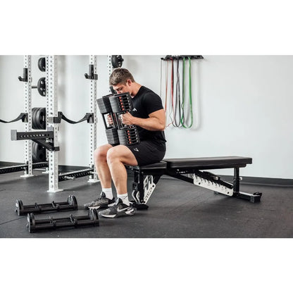Rep Fitness Quickdraw Adjustable Dumbbells - Weight Ranges from 5 to 30, 40, 50, and 60 Pounds