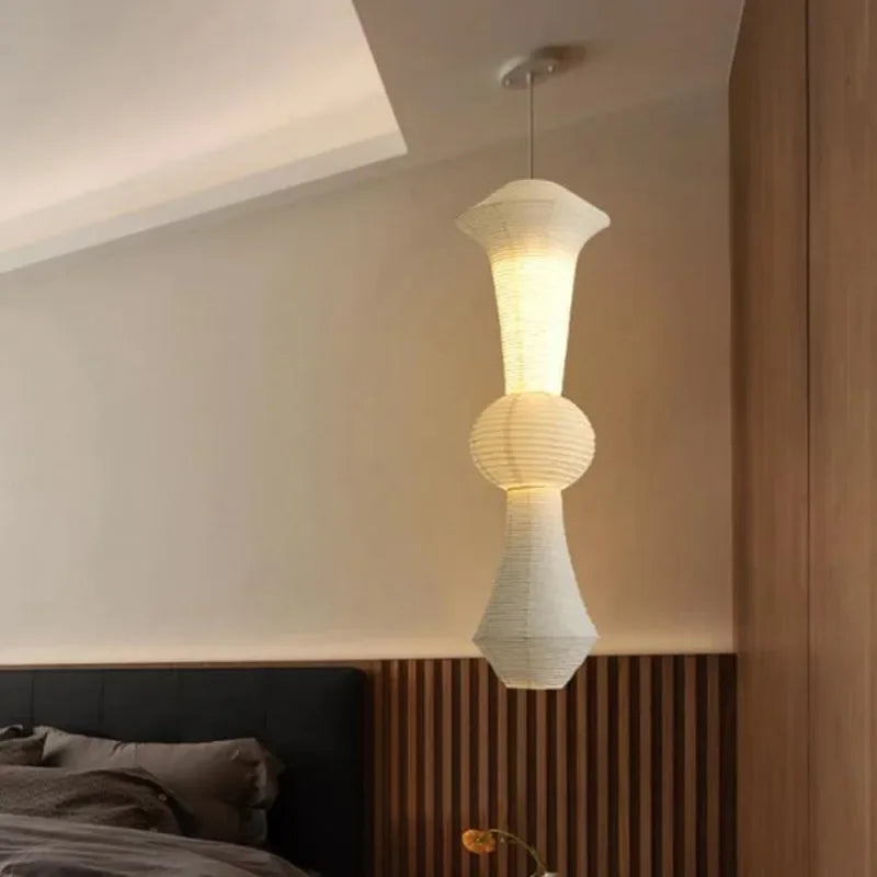 Janpanese Akari Rice Paper Lamp Modern Noguchi Yong Pendant Lamp Living Room Bedroom Corner Designer Light  Room Decor