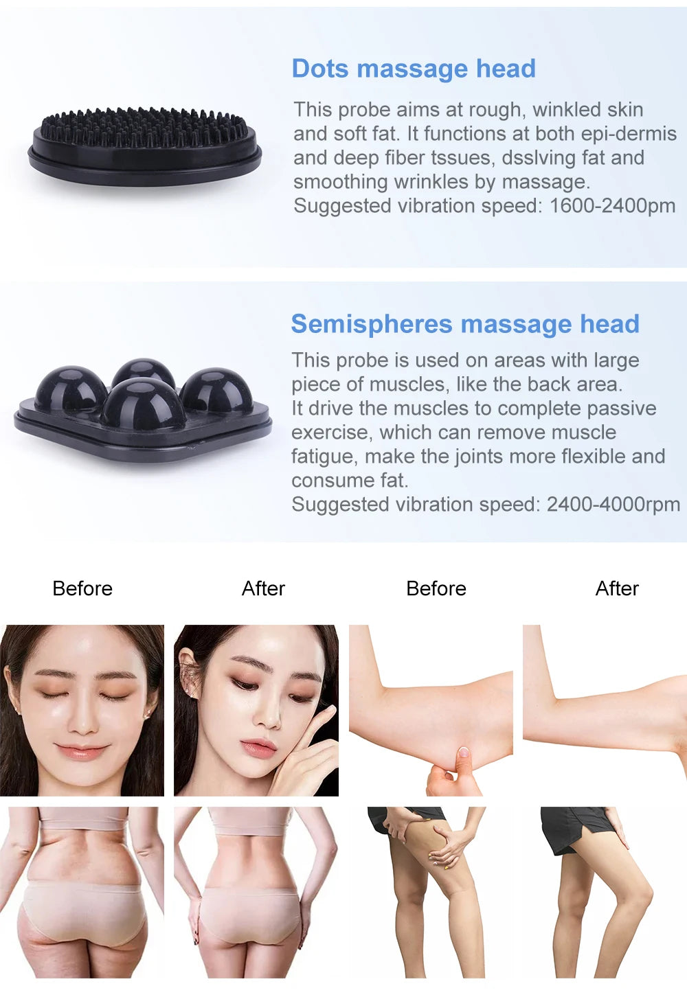 AOKO New  G5 Vibration 5 Heads Body Massager Fat Burning Slimming Beauty Machine Waist Massager Cellulite Lose Weight device