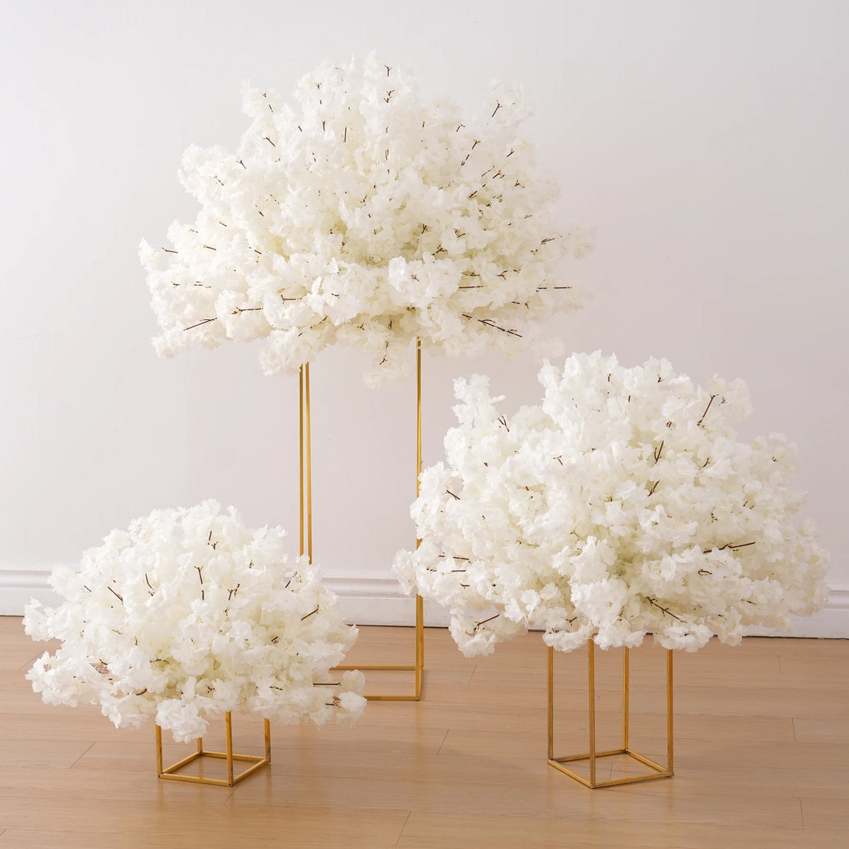 Angela A7454 White Cherry Blossom Rose Table Centerpiece Flower Ball Wedding Backdrop Floral Arrangement Decoration Event Props