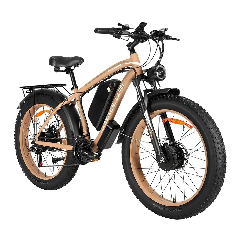 Baolujie DP2602 Electric Bike Off-road Dual Motor 26 Inch MTB Adult Electric Bicycle 48V 20Ah Battery E-bike Fast Shipping