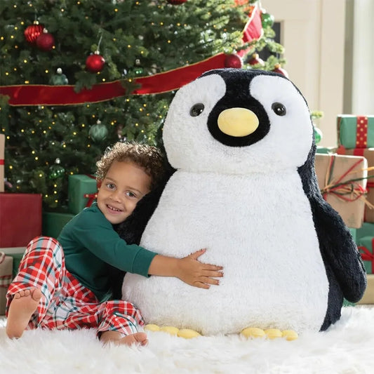 Vermont Teddy Bear Giant Penguin Stuffed Animal 28 Inches Fluffy Plush from Giant Cuddle Collection Soft Collectible Plushie fo