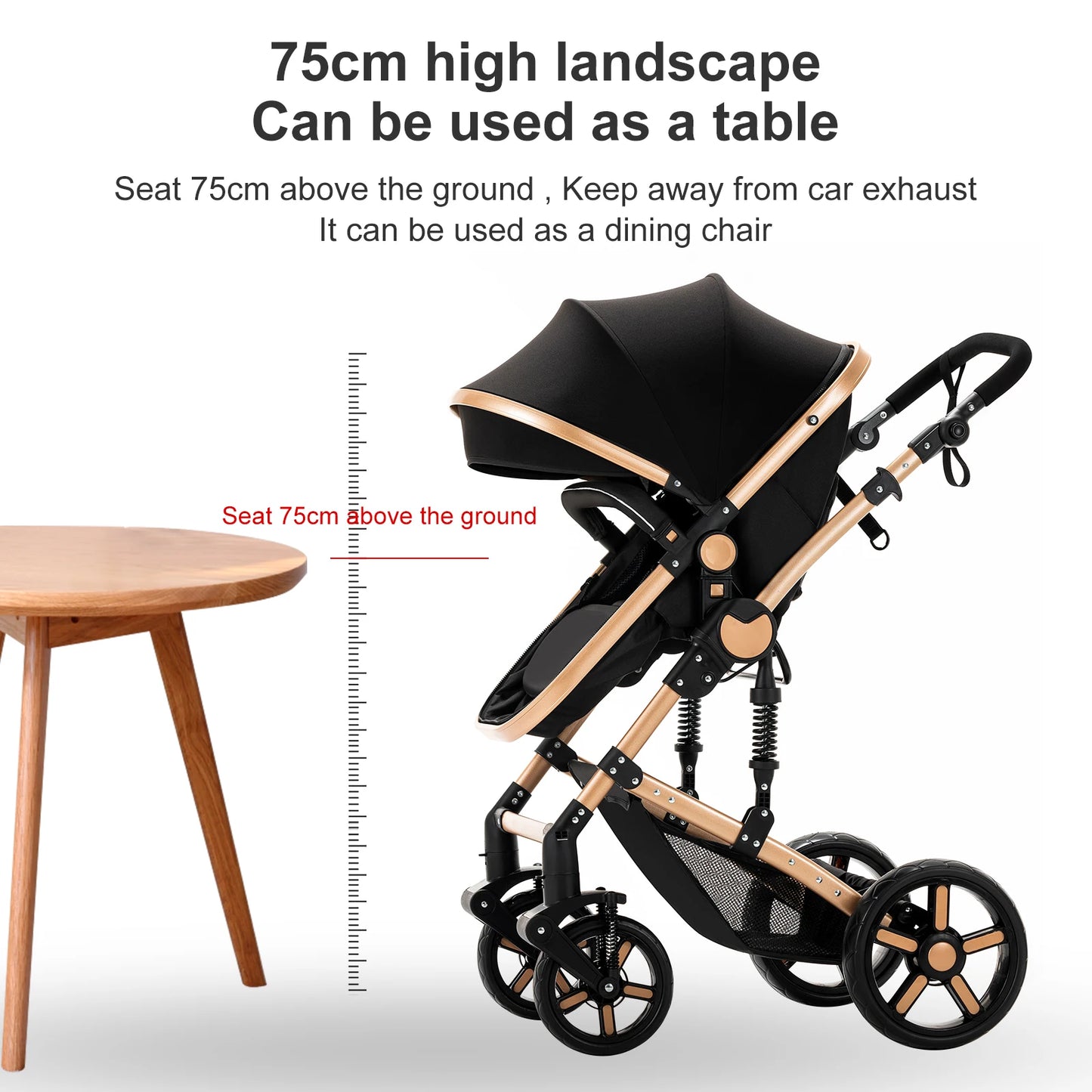Baby stroller 3 in 1 light carts Newborn Infant baby pram baby strollers with four wheels stroller for luxury baby folding car