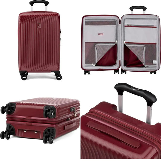 Lightweight Expandable Hardshell Polycarbonate Spinner Luggage, 8 Wheels, Carry-On Suitcase for Travel