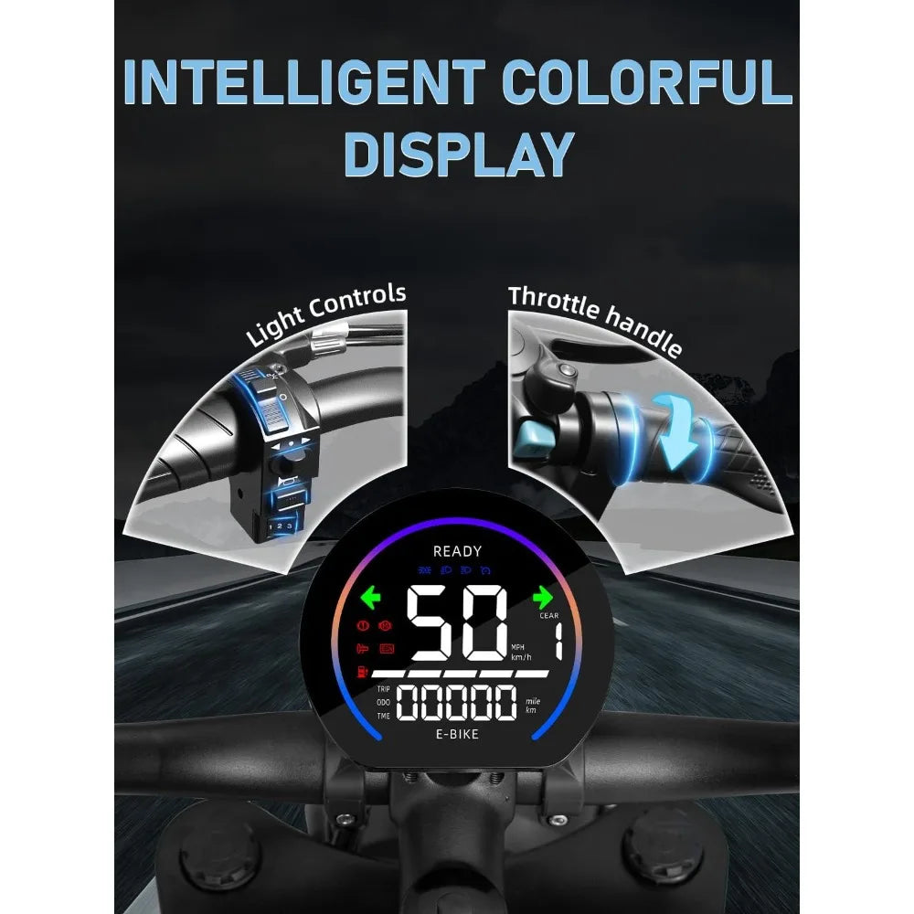 Electric Bike for Adults,1500W/3500W Peak Motor 30MPH 35-180 Miles Electric Dirt Bike,Dual Suspension Ebikes for Adults