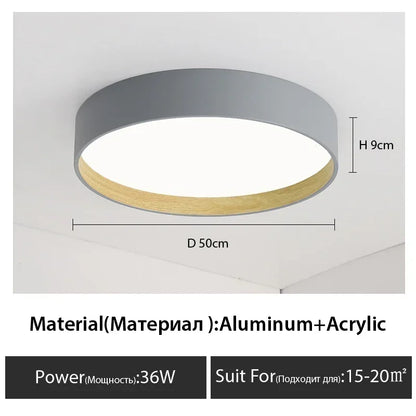 Modern Minimalist Circular LED Ceiling Light Living Room Bedroom Study Pendant Lamp Creative Interior Decor Lighting Fixtures