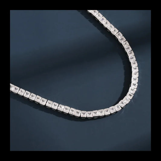 AliExpress new personalized S925 silver zircon necklace simple necklace female niche design sense