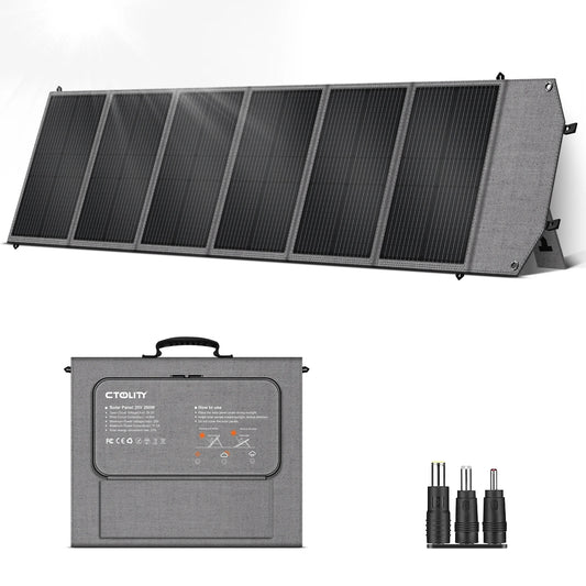 CTOLITY SP200 200W 20.5V Portable Solar Panel Camping Foldable Flexible MPPT Solar Cell Charger for House Camper Travel