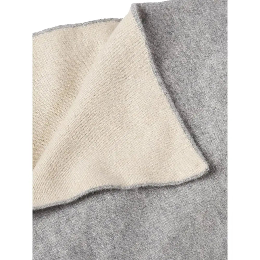 Reversible Throw Blanket - Ultra Soft Accent Blanket for Couch, Sofa & Bed Made with 100% Inner Mongolian Cashmere - Crafted Hom
