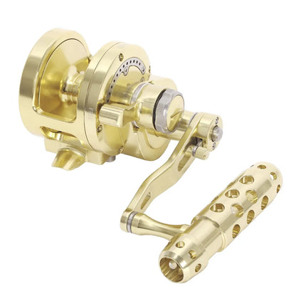 JIGGING BIG GAME SALTWATER FISHING REEL CNC MACHINED 2-SPEED 44LBS LEVER DRAG DEEP SEA BOAT TROLLING FISHING GEAR RATIO 4.5:1/2.