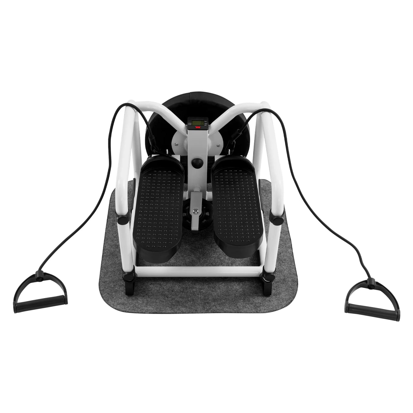 Multi-Function Stepper with Seat, Resistance Bands & Anti-Slip Mat, Exercise Stepper with LED Display, Home Workout Equipment