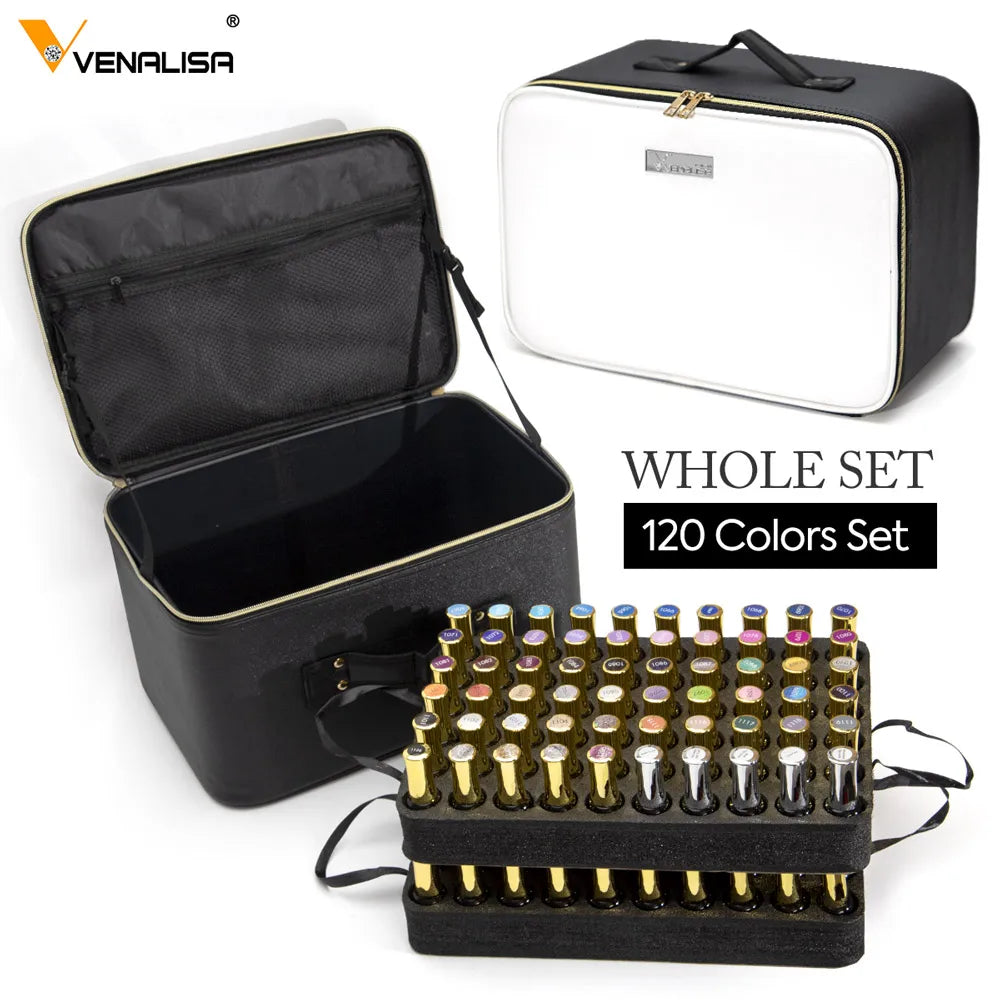 New 120 Fashion Color 12ml Venalisa Gel Polish Enamel Varnish Gel Polish For Nail Art Design Whole Set Nail Gel Lacquer Kit
