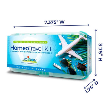 Homeotravel Travel First Aid Kit with Homeopathic Medicines Filled Case 16 Tubes