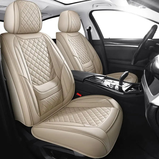 Automotive Car Seat Covers Front Pair Set Fit for Most Cars SUV Sedans Trucks Waterproof Leatherette Car Seat Covers Accessories