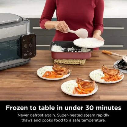 SFP700 Combi All-in-One Multicooker Oven Air Fryer 10-in-1 Functions 15-Min Meals Digital Display Stainless Steel Renewed 14.92