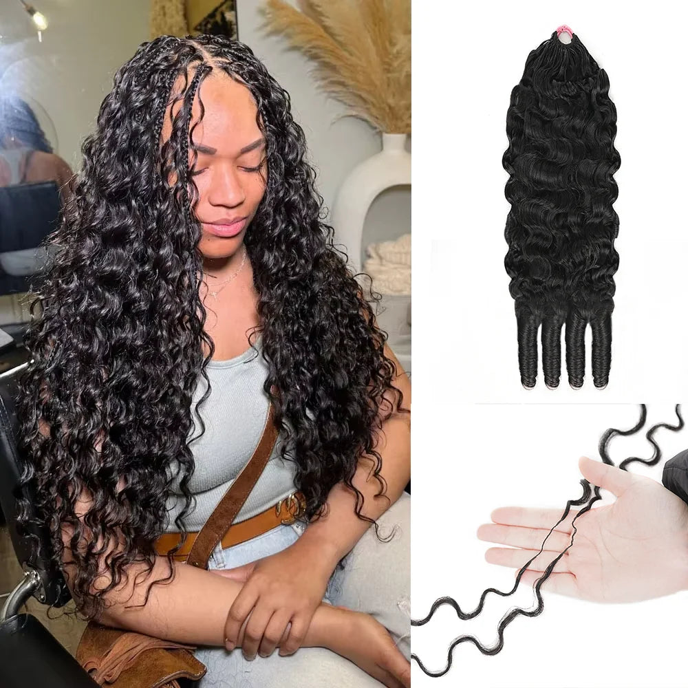 Miracle Knots Crochet Hair For Braiding Burmese Curly Braids Raw Human Hair Extensions Feathered Human Crochet Hair Burmese Curly Feathered Crochet Human Hair Natural Black Pixie Curly Hair For Braiding Burmese Water Wave Hai