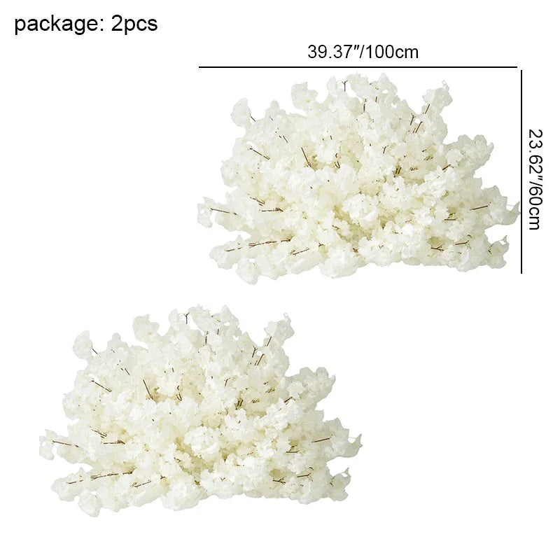Angela A7454 White Cherry Blossom Rose Table Centerpiece Flower Ball Wedding Backdrop Floral Arrangement Decoration Event Props