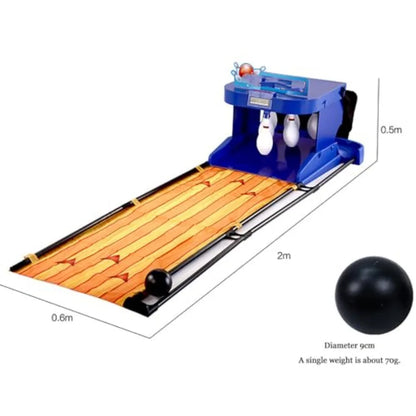 Electronic Bowling Alley Game with Automatic Reset Lighting Simulation Sound Effect Foldable Indoor Family Game for and Adults