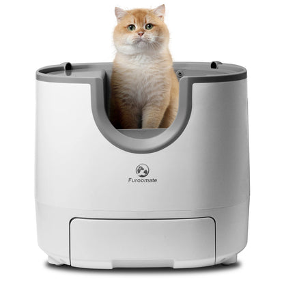 Self-Cleaning Cat Litter Box Open-Top Design with Advanced Safety Sensors Extra Large Capacity for Multi-Cat Homes Automatic Cle