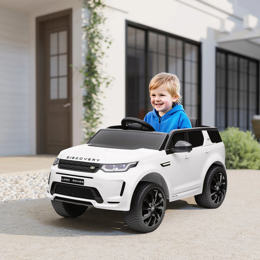 Land Rover Licensed 12V Kids Ride on Car W/ Soft Start, White