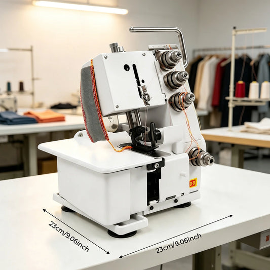 100W Overlock Machine, 4-Thread Electric Sewing Machine, Lockstitch Overlocking Tool for Cotton, Silk, Denim