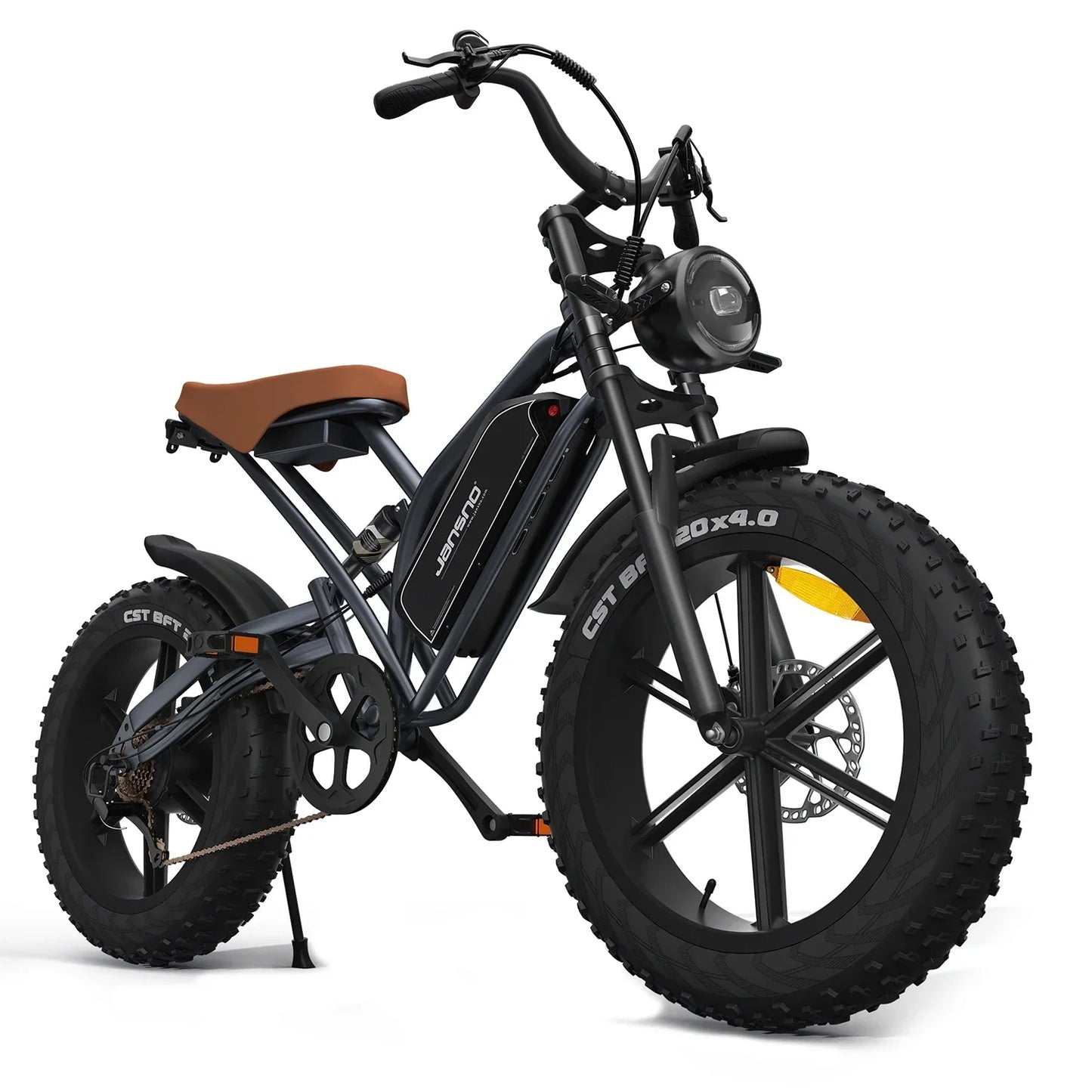 JANSNO X50 Electric Bike 750W 48V 17AH 20*4.0 Inch Fat Tire Adult Mountain Snow Retro E-Bike Full Suspension Electric Bicycle