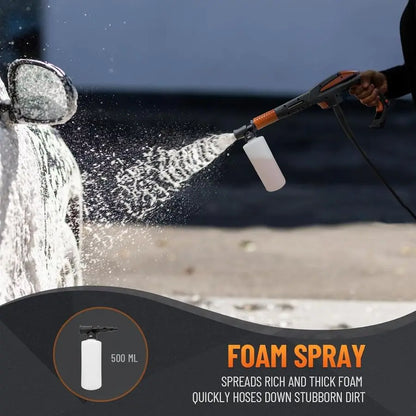 Washer 5000PSIIMAX Touch Screen Adjustable Pressure with AntiTipping Technolog, Spray Handle Smart Control, 5Nozzle Set, for Car