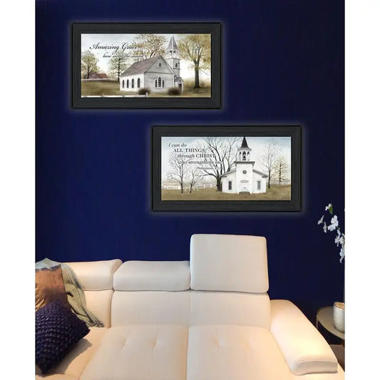 Framed "Amazing Grace" Wall Art for Modern Home Decor, Perfect for Living Room, Bedroom & Farmhouse Spaces