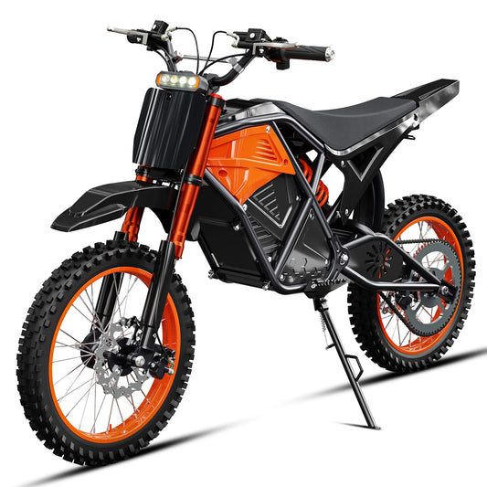 Electric Motorbike for Adult - 3000W Motor, 37.5 MPH,60 Mile Range,14inch Electric Mountain off-road Motorcycle, Electric Bike