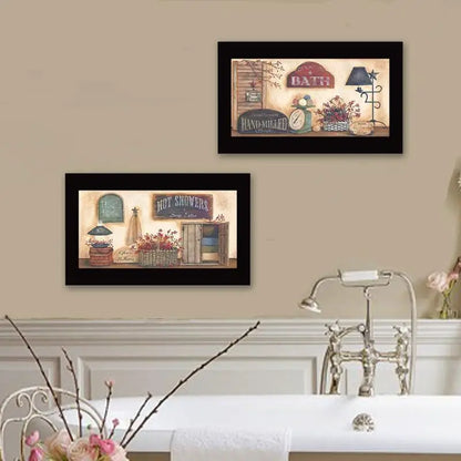Modern Bath Framed Wall Art Print for Home Decor, Stylish Artwork for Living Room, Bedroom & Farmhouse Decoration by Pam