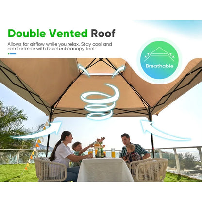 12x12FT Outdoor Pop up Canopy Tent, 420D Oxford Fabric, SPF50 + Sun Protection, Easy Setup Gazebos Ideal for Backyard & Camping