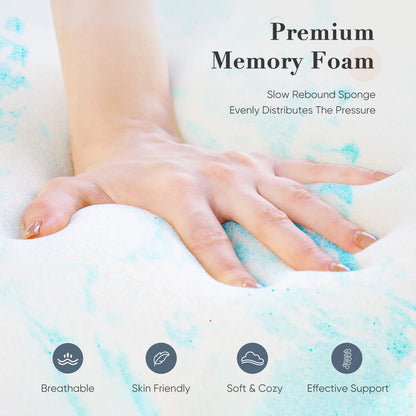 JHK 2 Inch Gel Memory Foam Mattress Topper Full Size Cooling Mattress Soft and Breathable Bed Topper School Bedroom Furniture