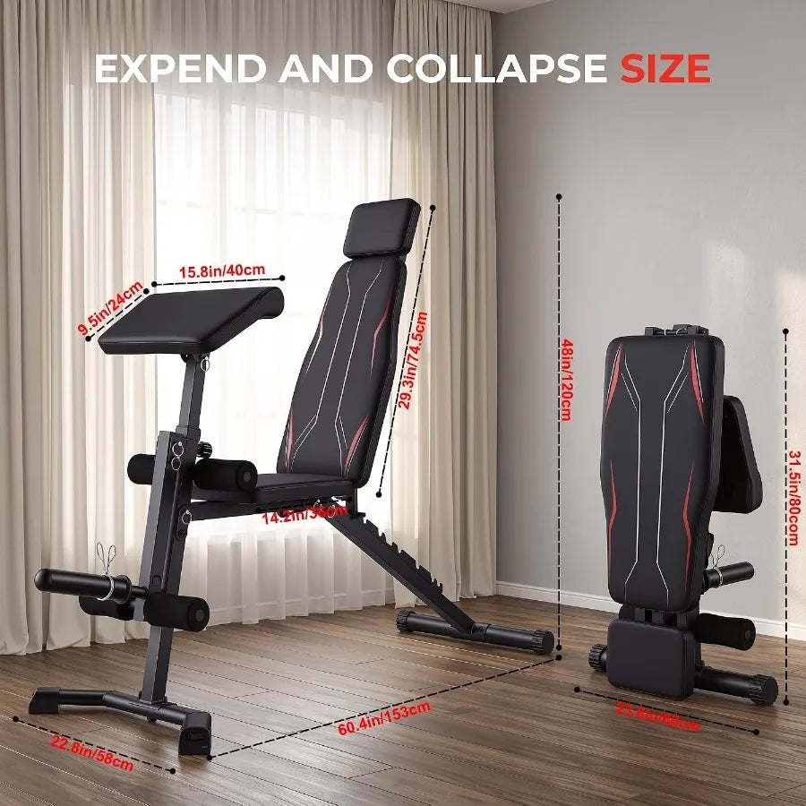 Adjustable Weight Bench for Home Gym