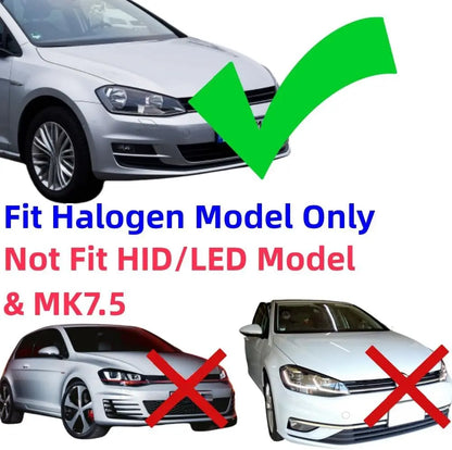 LED Headlights for Volkswagen VW Golf VII Golf MK7 TSI TDI 2012-2017 Dynamic Front Lamps Assembly [Not Fit GTI/R/GTD/MK7.5]