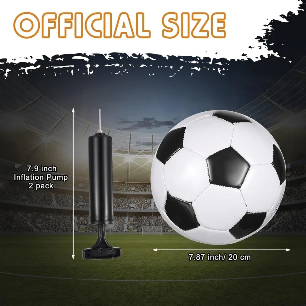 Bulk Pack of 12 Size 4 Soccer Balls with Pump, Soft Football for Outdoor Indoor Sports, Ideal for Training and Practice