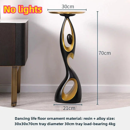NEW Home Decoration Art Light Luxury Creative Living Room TV Cabinet Floor Decoration Night Glow Resin Sculpture LED Floor Lamp