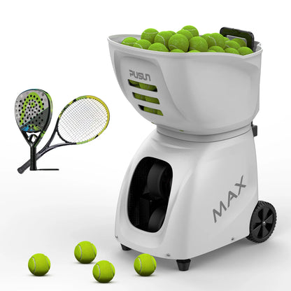 PT-MAXC Tennis Ball Machine for Professional Training, 145+Ball Capacity, App&Remote&iWatch Control,  Work for Padel