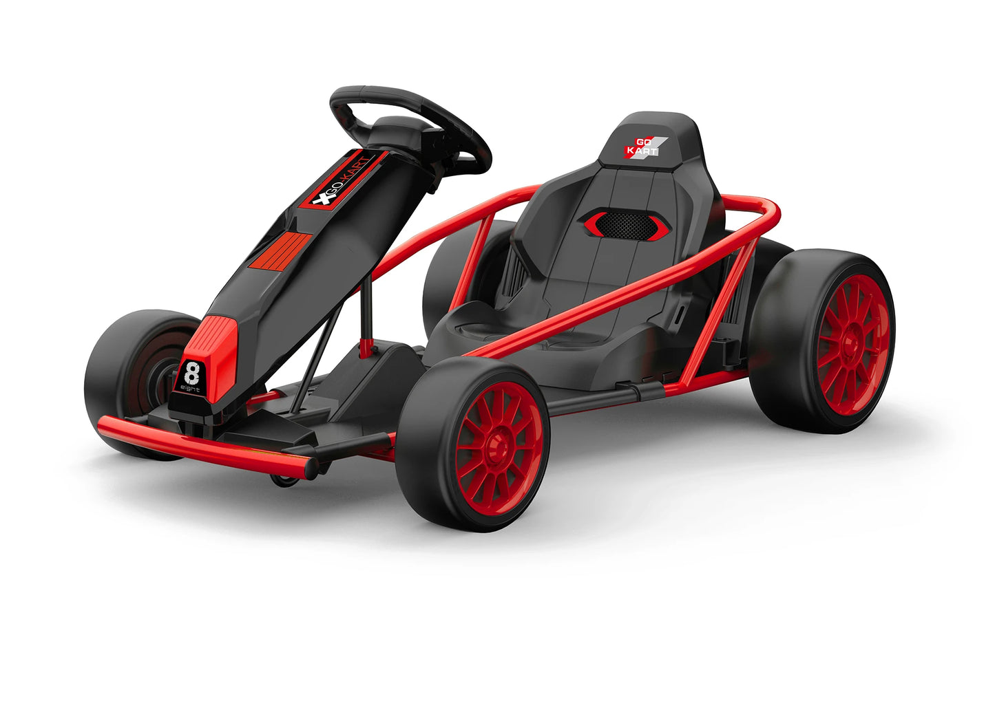 Ride On Go Kart for Kids, 24V 9Ah Battery 2x300W Motors MPH Fast Drifting Circling Car Electric Ride Toy Racing Toy for 8+ Years