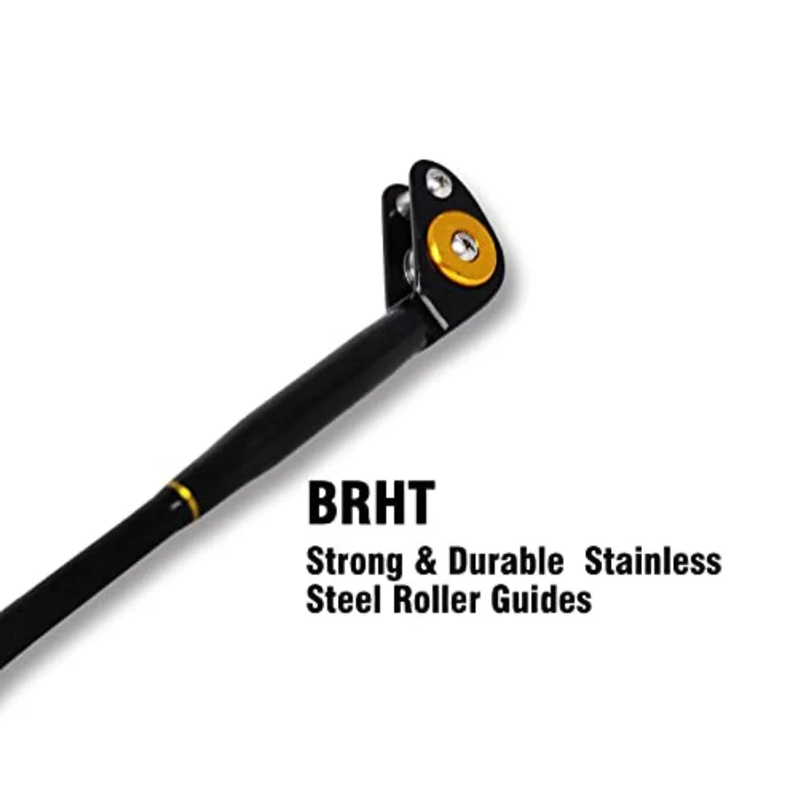 Bent Butt Fishing Rod 2 Piece Saltwater Offshore Trolling Rod for Big Game Deep Drop Fishing Heavy Duty Conventional Bo