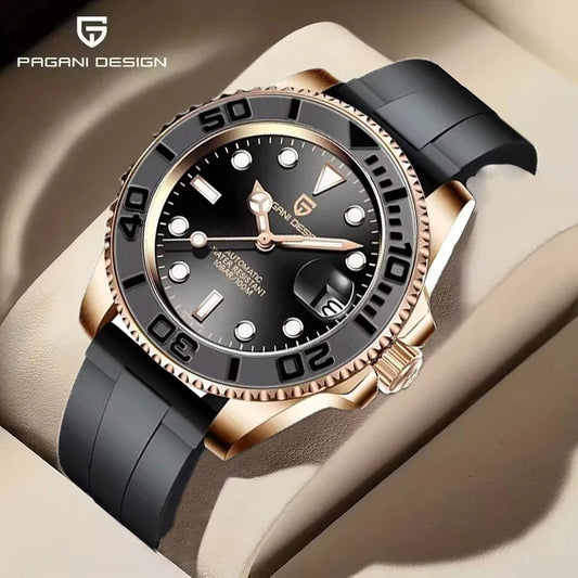 PAGANI DESIGN V2 40MM Luxury Men Mechanical Watch AR Coated Sapphire Glass Stainless steel waterproof Automatic Watches for men