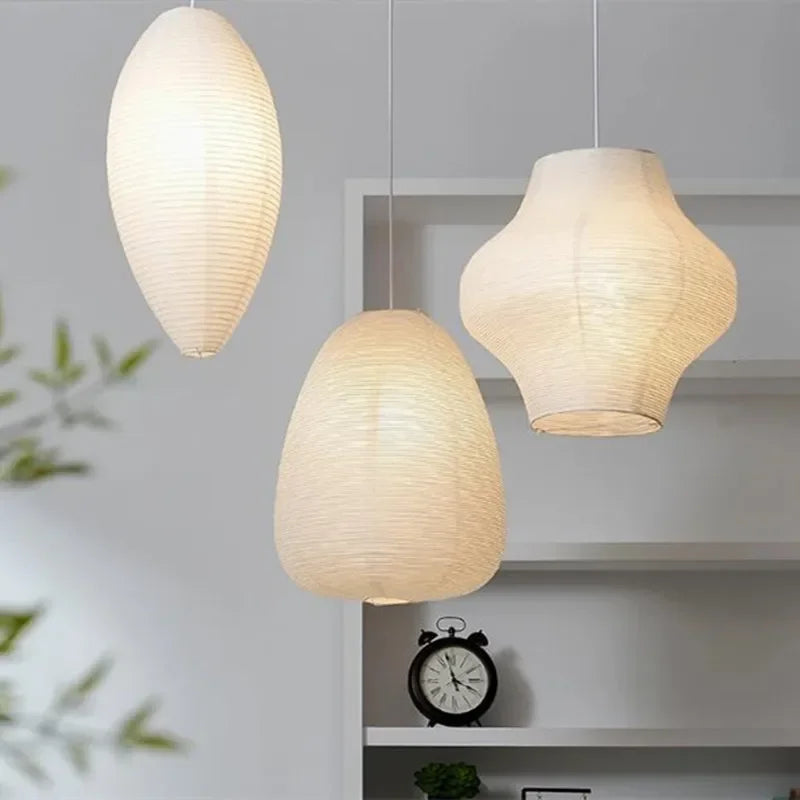 Janpanese Akari Rice Paper Lamp Modern Noguchi Yong Pendant Lamp Living Room Bedroom Corner Designer Light  Room Decor