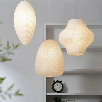 Janpanese Akari Rice Paper Lamp Modern Noguchi Yong Pendant Lamp Living Room Bedroom Corner Designer Light  Room Decor
