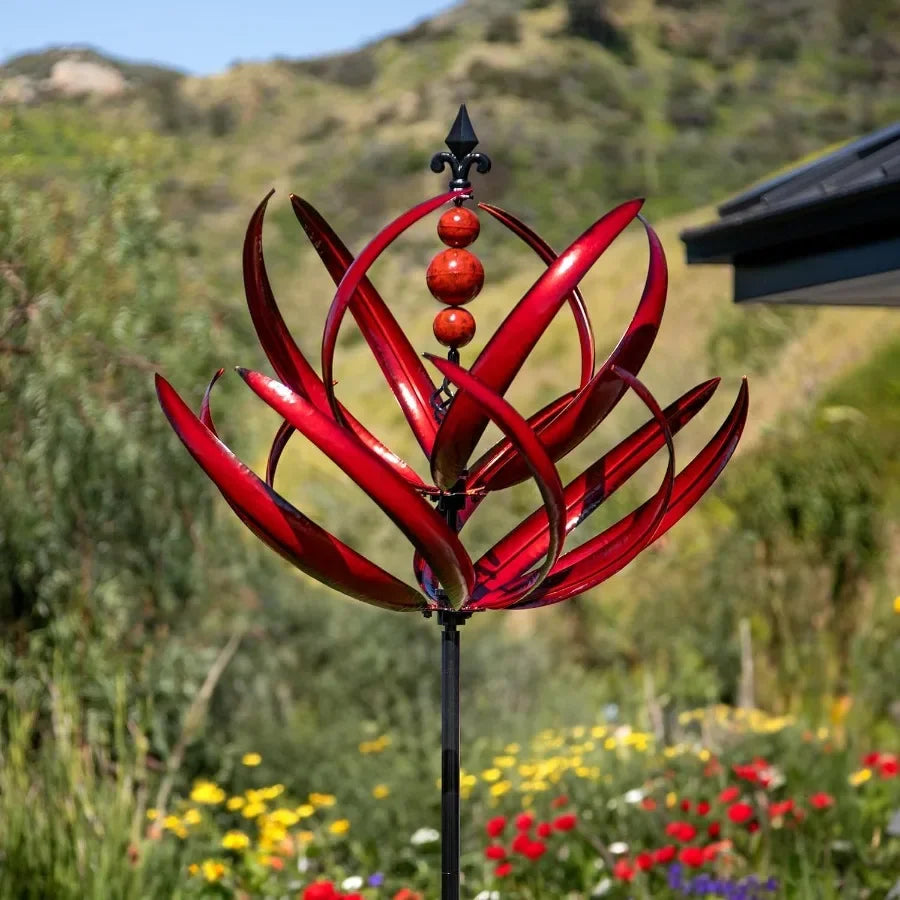 Yard Garden Wind Spinners - 91" Height Extra Large Wind Spinners Outdoor Metal Kinetic Wind Sculptures for Lawn Patio Garden De