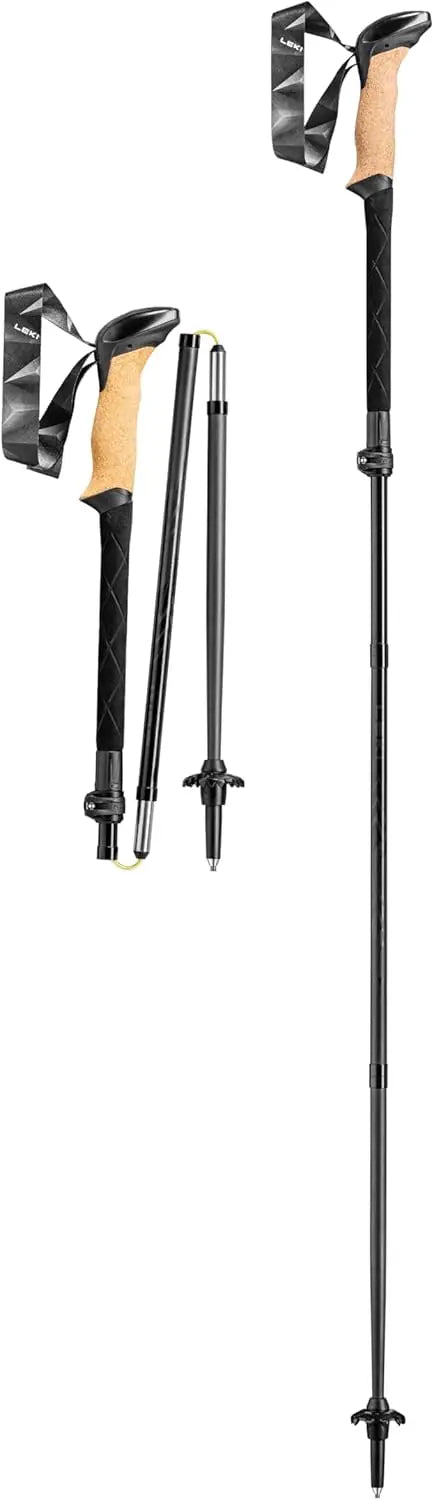 Foldable Carbon Trekking Poles - Lightweight Collapsible Walking Sticks for Hiking