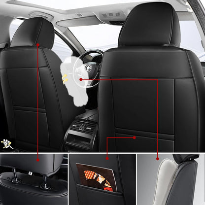 Car Seat Covers Full Set PU Leather,  Fit For Honda CR-V, Civic, Accord, HR-V, Passport, Fit, Universal Back Front Seat Covers