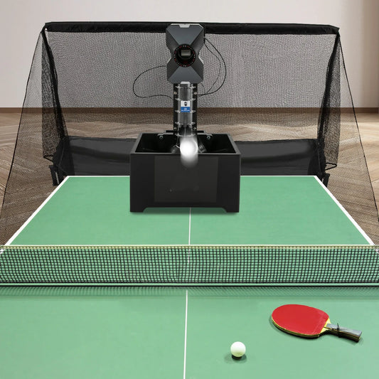 Table Tennis Robot 100 Balls Capacity Automatic Ping Pong Ball Pitching Machine with Remote Control for Pong Lover Self-training