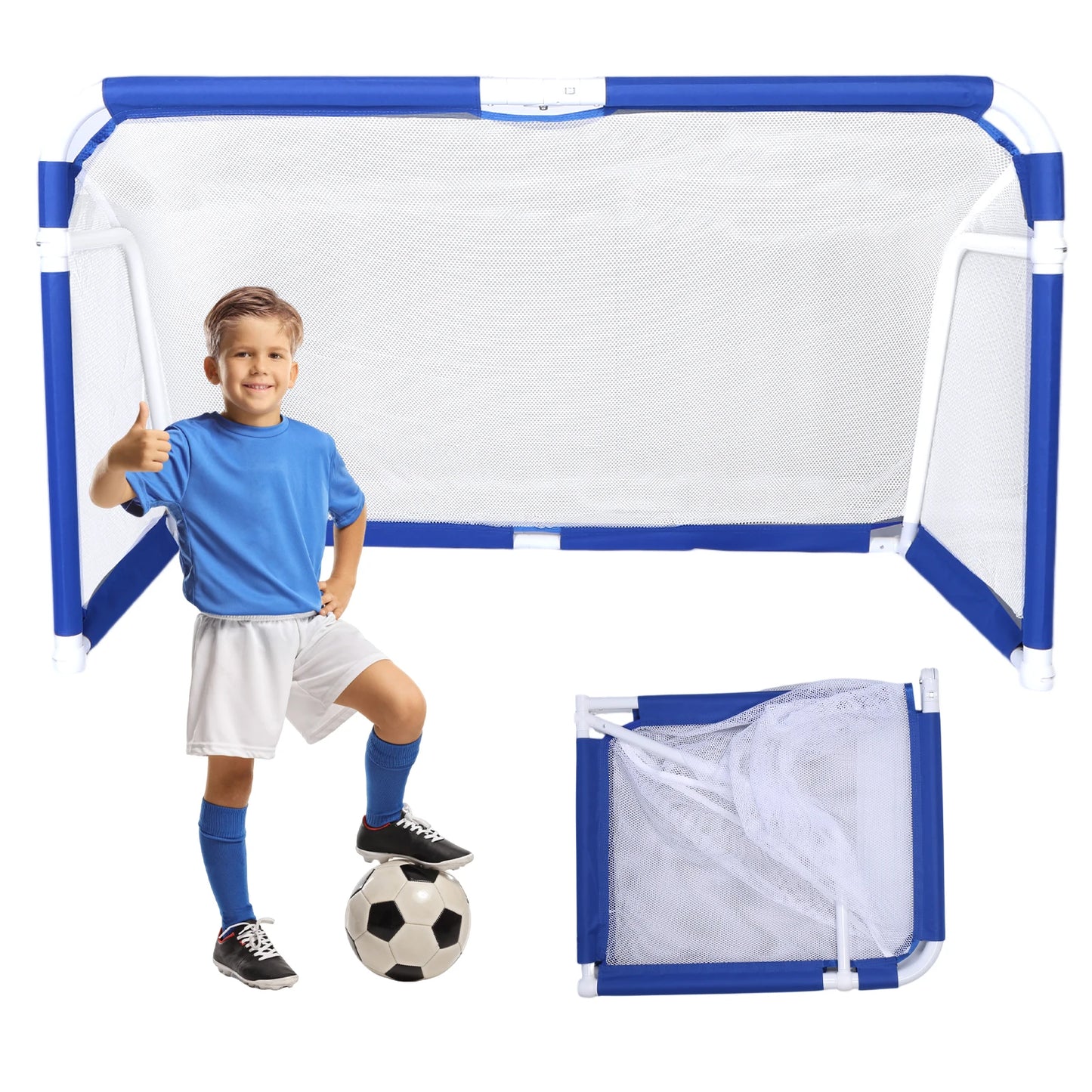Soccer Goal Portable Folding Soccer Net Foldable Football Goal for Kids and Youth Outdoor Soccer Ball Training