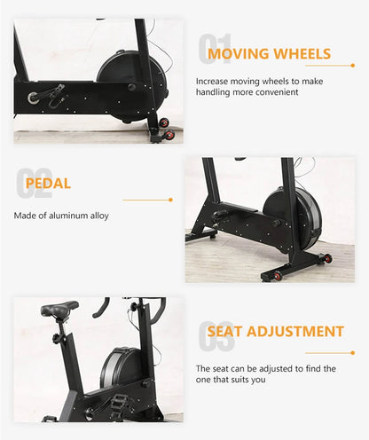 Commercial Gym Equipment Air Bike Rower Erg Rowing Machine Spinning Fan Exercise Bike for Optimal Workout