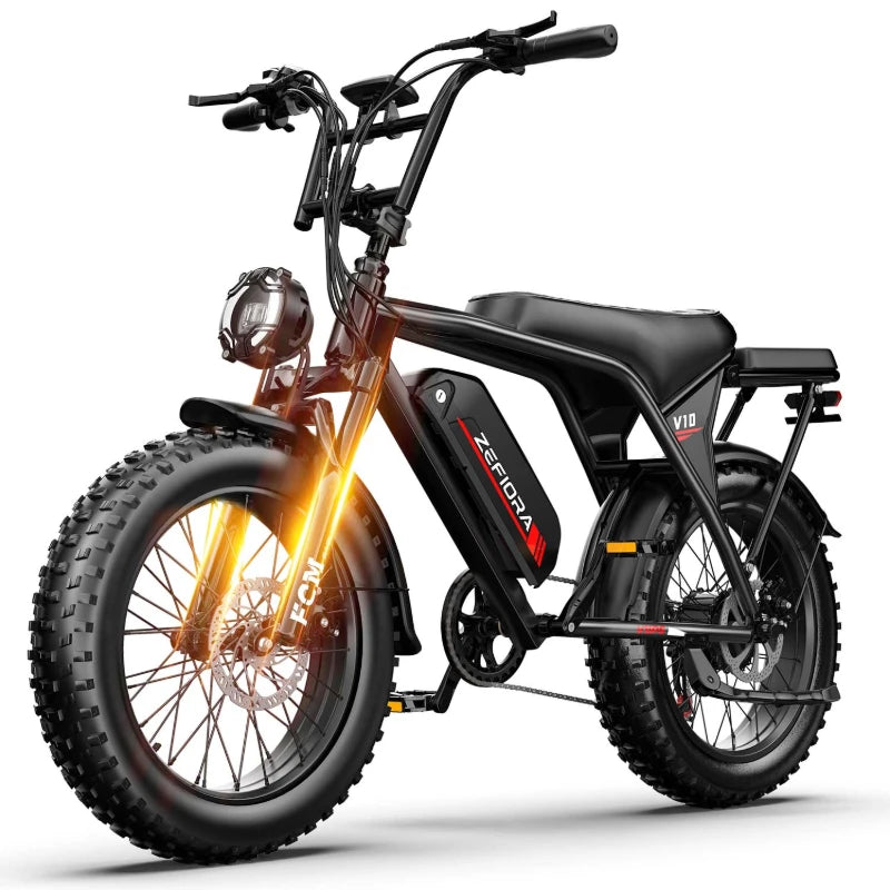2000w Electric Bicycle,48v 20 Inch Ebike,adjustable Front Brake Seat,for Both Men Women Snowy Conditions Cycling Electric Bike